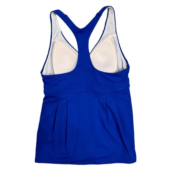 Land's End Blue Modest Quality Classic MInimalist Pool Swim Tankini  Top sz 4 - Picture 6 of 6